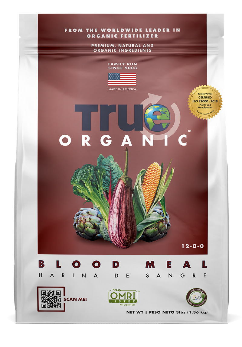 True Organic Premium Blood Meal Plant Food for Backyard Gardening